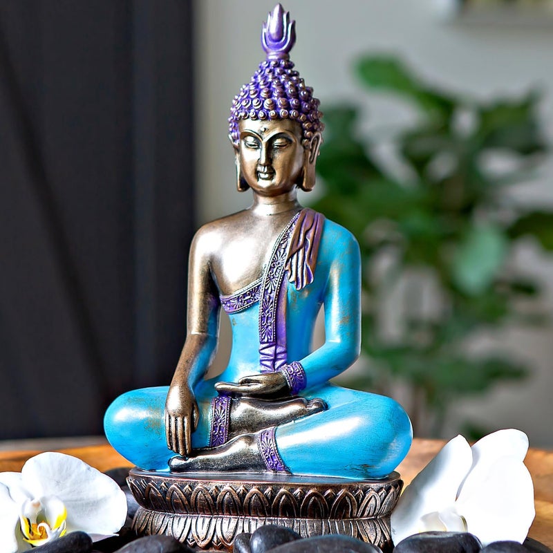 25DOL Buddha Statues for Home. 12.5"" Buddha Statue (The Moment of Enlightenment). Collectibles and Figurines  Meditation Decor  Spiritual Living Room Decor  Yoga Zen Decor  Hindu and East Asian D?cor - Image 1