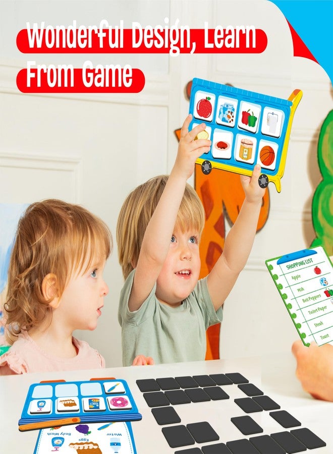SpriteGru Magnetic Shopping List Game, Funny Groceries Matching Memory Game, Race to Collect Your Items Educational Toy for Boys & Girls at Home - Image 5