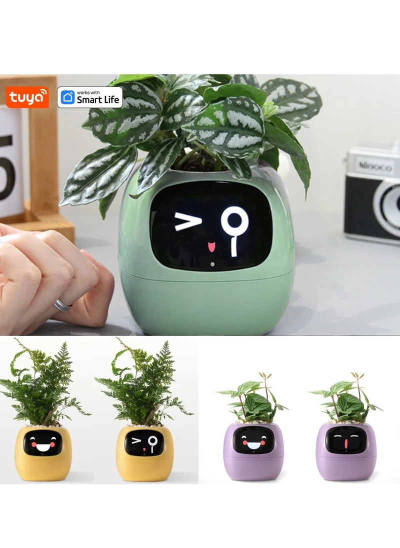 EVEREEN - Tuya Ivy Smart Planter,Endless Fun Over 49 Rich Expressions,7 smart sensors,AI Chips Make Raising Plants Easy and Fun(Yellow) - Image 1