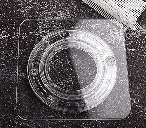 S SANGLE SOPFFY SANGLE SOPFFY 7-Inch Square Acrylic Cookie Turntable with Non-Slip Mat | Cake & Cupcake Decorating Rotary Stand | Smooth Bearing Lazy Susan for Cake Icing, Dessert Display - Image 1