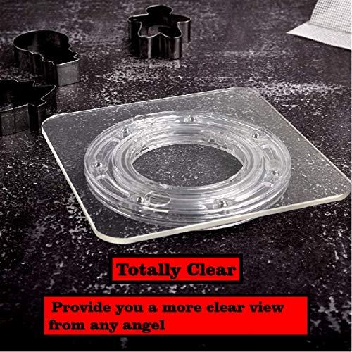 S SANGLE SOPFFY SANGLE SOPFFY 7-Inch Square Acrylic Cookie Turntable with Non-Slip Mat | Cake & Cupcake Decorating Rotary Stand | Smooth Bearing Lazy Susan for Cake Icing, Dessert Display - Image 2