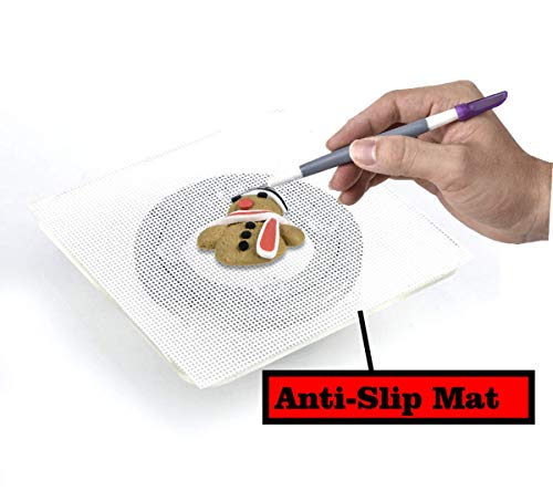 S SANGLE SOPFFY SANGLE SOPFFY 7-Inch Square Acrylic Cookie Turntable with Non-Slip Mat | Cake & Cupcake Decorating Rotary Stand | Smooth Bearing Lazy Susan for Cake Icing, Dessert Display - Image 4