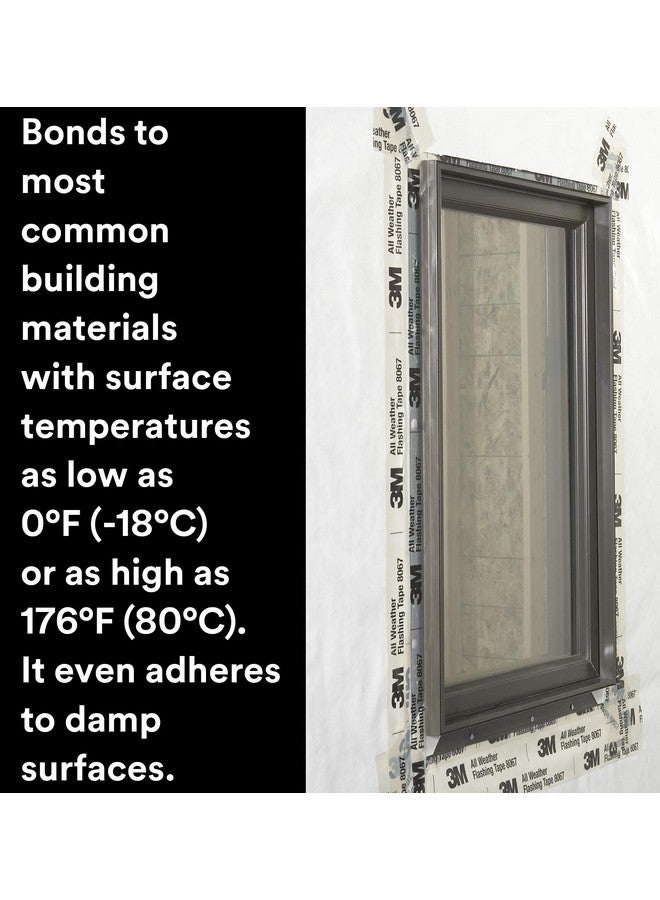 3M 3M All Weather Flashing Tape 8067, 6 in x 75 ft, 1 Roll, Adhesive Backed Split Liner, Prevents Moisture Intrusion, Waterproof Flashing Seals Doors, Windows, Openings in Wood Frame Construction  - Image 3