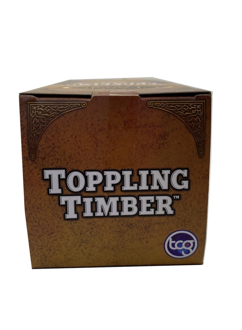 tcg Classic Games Toppling Timber Solid Wooden Blocks Tower Gaming With 39 Wood Blocks For Kids - Image 2