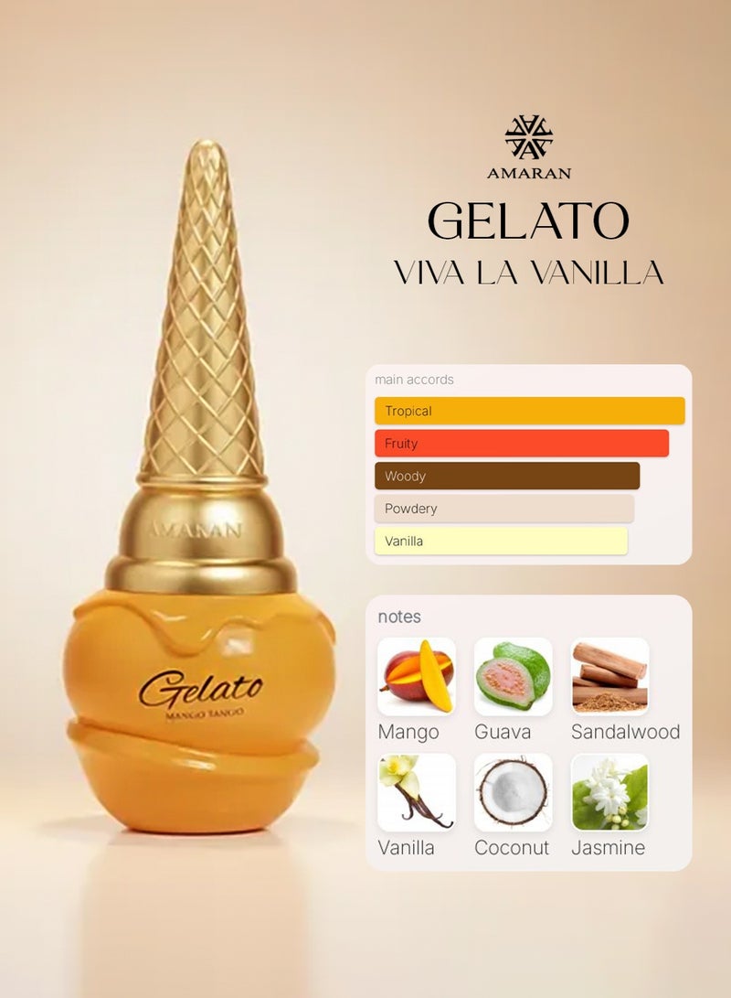 AMARAN Gelato Mango Tango EDP By Amaran 100ml | Tropical Fruity Gourmand Unisex Long-Lasting Perfume with Mango Fragrance - Image 3