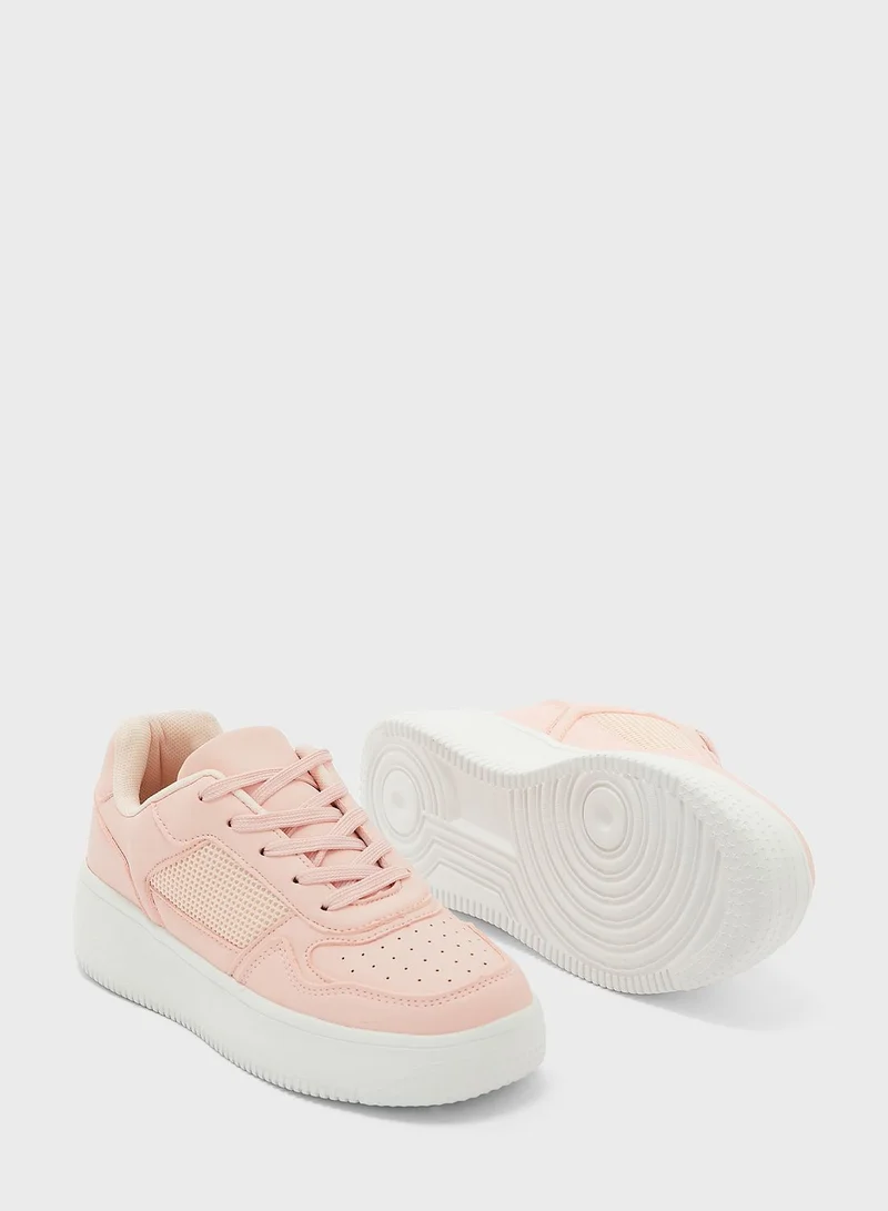 Ginger Tonal Mesh Stacked Sneaker