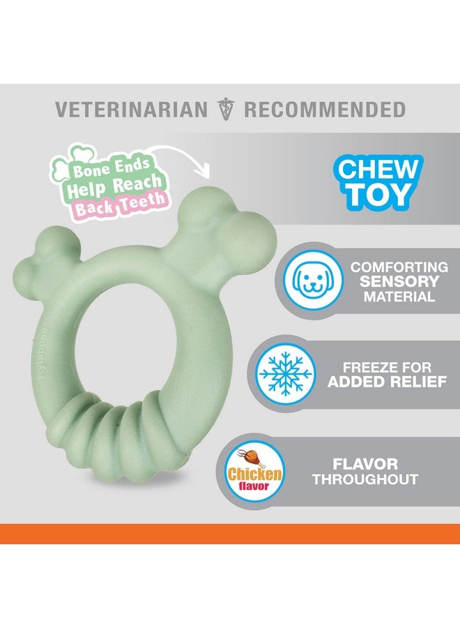 Nylabone Sensory Material Puppy Chew Toy Ring  Puppy Teething Toy For Boredom & Stimulation  Puppy Supplies  Chicken Flavor, Small/Regular (1 Count) - Image 2