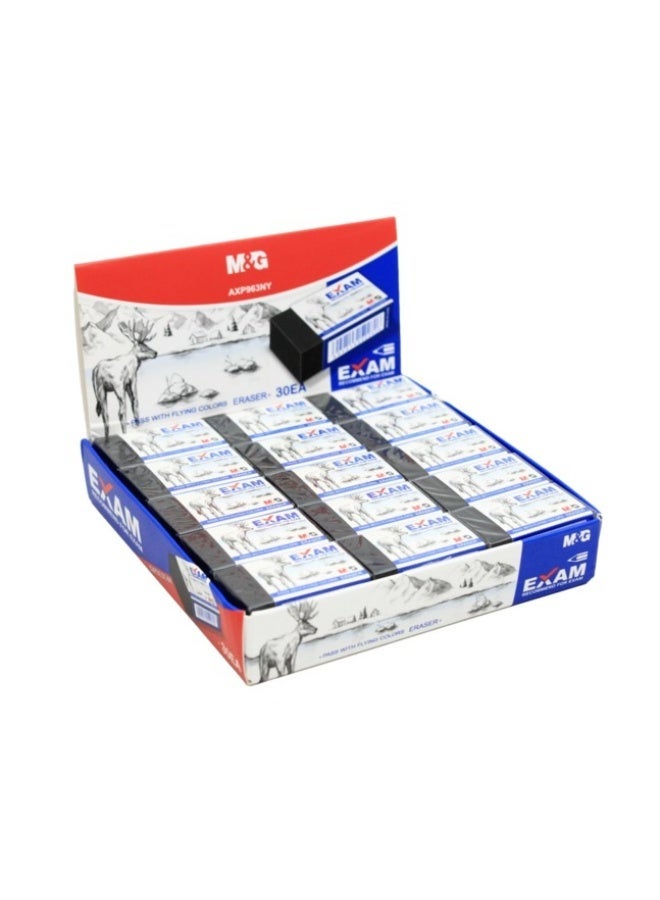 M&G Exam Eraser 30 pcs / box– Clean & Dust-Free Rubber Eraser for School & Office Use - Image 1