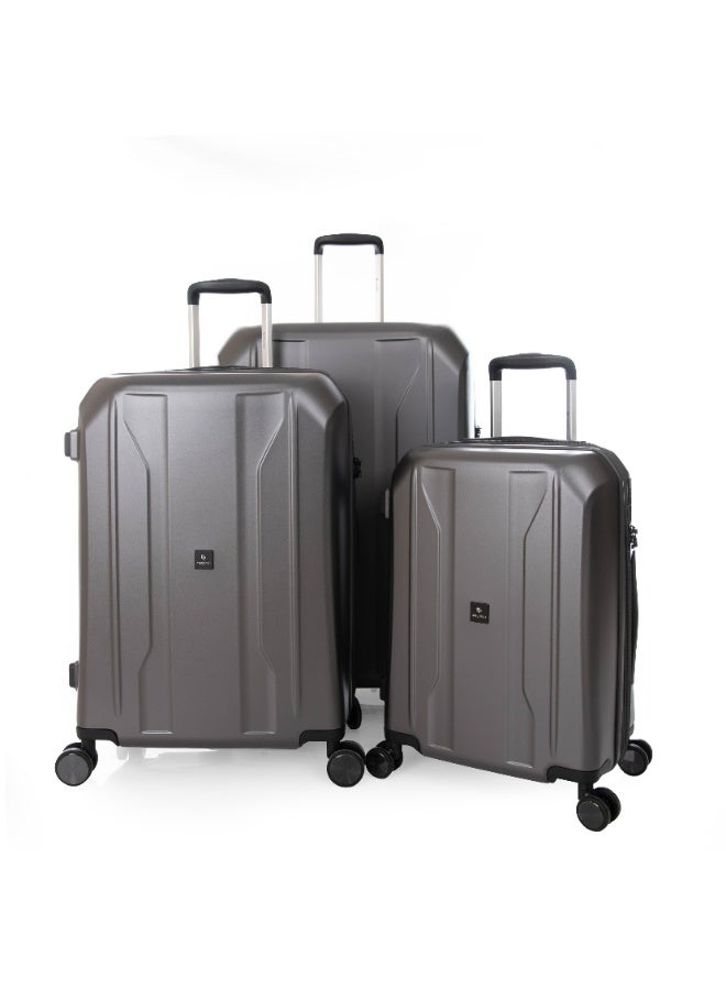 ماجلان طقم حقائب سفر صلبة من ماجلان بتصميم بارز من  قطع - Image 1