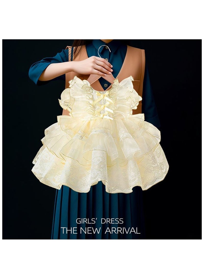 DOOKOO Elegant Baby Girl Princess Dress – Summer Party Dress for Toddlers, Flower Girl Dress, Baby Shower Gift, Newborn Baby Clothes - Image 1