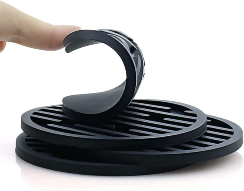 My Creative Hut Silicone Coasters Set of 4 Pot Holder Drink Coasters Perfect Tea Coasters for Dining Table for Hot Pots All Type of Glasses Mugs hot and Cold (Black) - Image 5