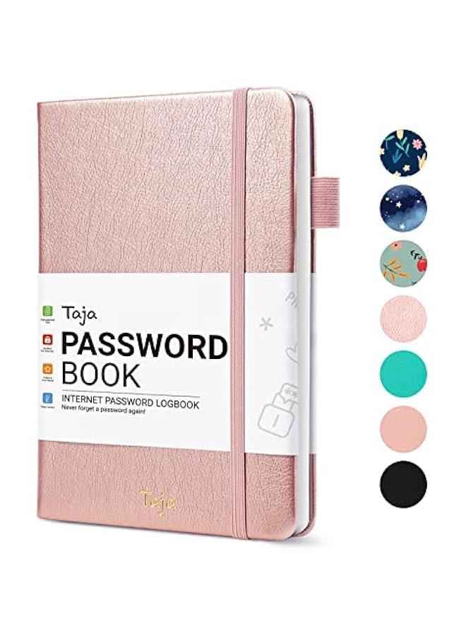 Arabest Password Keeper Book with Alphabetical Tabs，Small Password Books for Seniors, Password Notebook for Internet Website Address Log in Detail, Password Logbook to Help You Stay Organized - Rose Gold  - Image 1