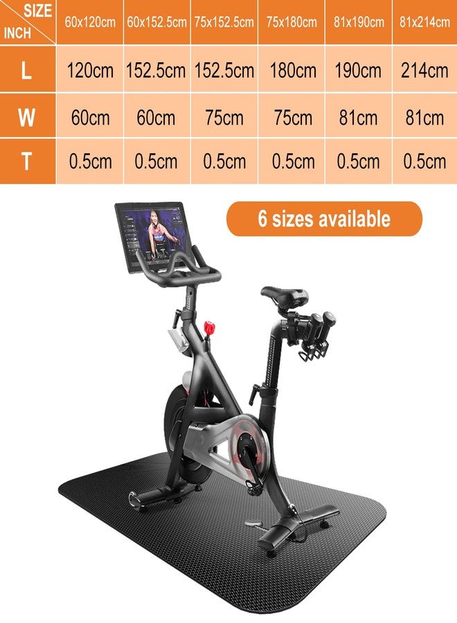 TONINT Bike Mat,Treadmill Mat,Compatible for Elliptical,Exercise Bikes, Stationary Cycles,Spin Bike,Under Exercise Bike Trainer Pad for Indoor Stationary Gym Fitness Equipment Hardwood Floor Protector (60" x 23.6") - Image 2