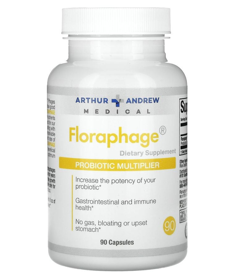 Arthur Andrew Medical Floraphage Probiotic Multiplier 1000000 PFUs 90 Capsules