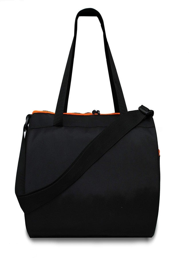 Sfane Men & Women 9.05 inches Black & Orange Mustache PrintedGym Bag/Duffle Bag/Sports Bag/Shoulder Bag/Sports Bags/Gym Bags for Men & Women - Image 3