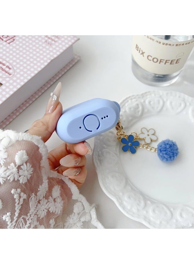 OTOPO Cute Sky Blue Case for Airpods 4 Cover for Girl Women with Pom pom Flower Charms Keychain & Cleaner Kit, Soft Silicone Airpods iPod 4th Gen Protective Cover Skin for Airpod 4 2024 - Image 5