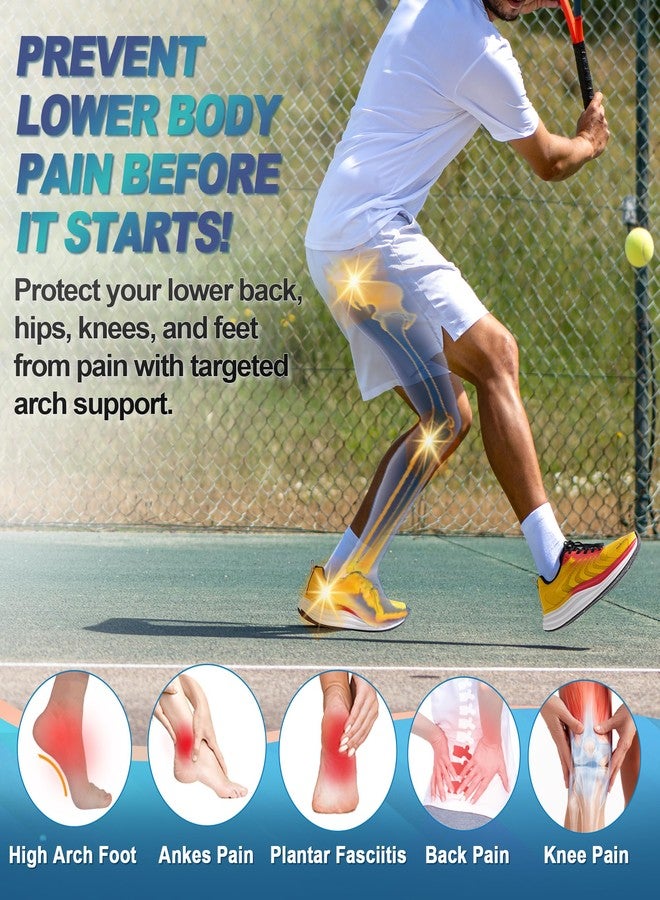 OrthoComfoot Cushion Sneaker Arch Support Insoles Men Women: Plantar Fasciitis Relief Sports Comfortable Inserts, Orthotics Gel Shock Absorbing for Walking, Running, Hiking, Size 10 Men/12 Women - Image 2