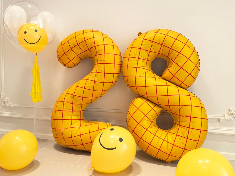 CHANGZHONG 40" Matte Yellow Balloons Toy Inspired Story Theme party Supplies, Number Birthday Decoration, Cowboy Decorations Western, Cowgirl Party Balloon Digital 2 - Image 5