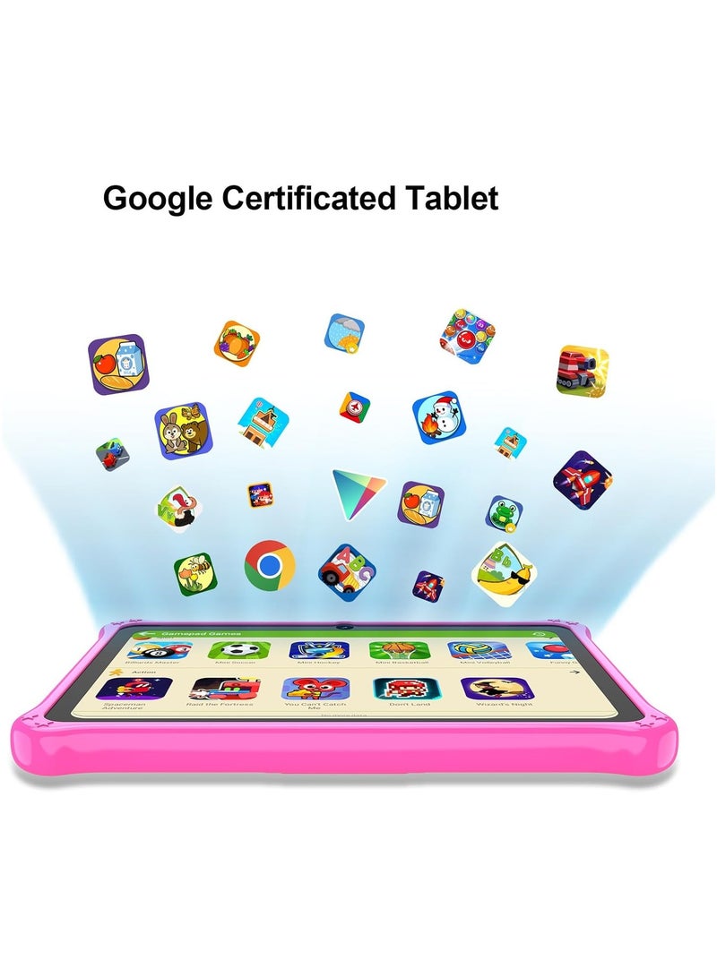 PRITOM 7 inch Android Tablet for Kids, WiFi Kids Tablet, 2GB+2GB RAM 32GB ROM Quad-Core Toddler Tablet with Shockproof Case, Bluetooth, WiFi, Parental Control, Dual Camera,  Educational Games (Pink) - Image 4
