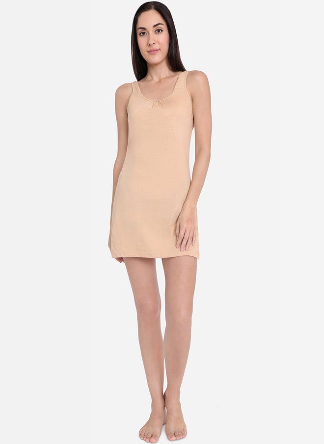 Red Rose Women Pack of 2 Solid Kurti-Slip Camisoles in Black and Beige - Image 5