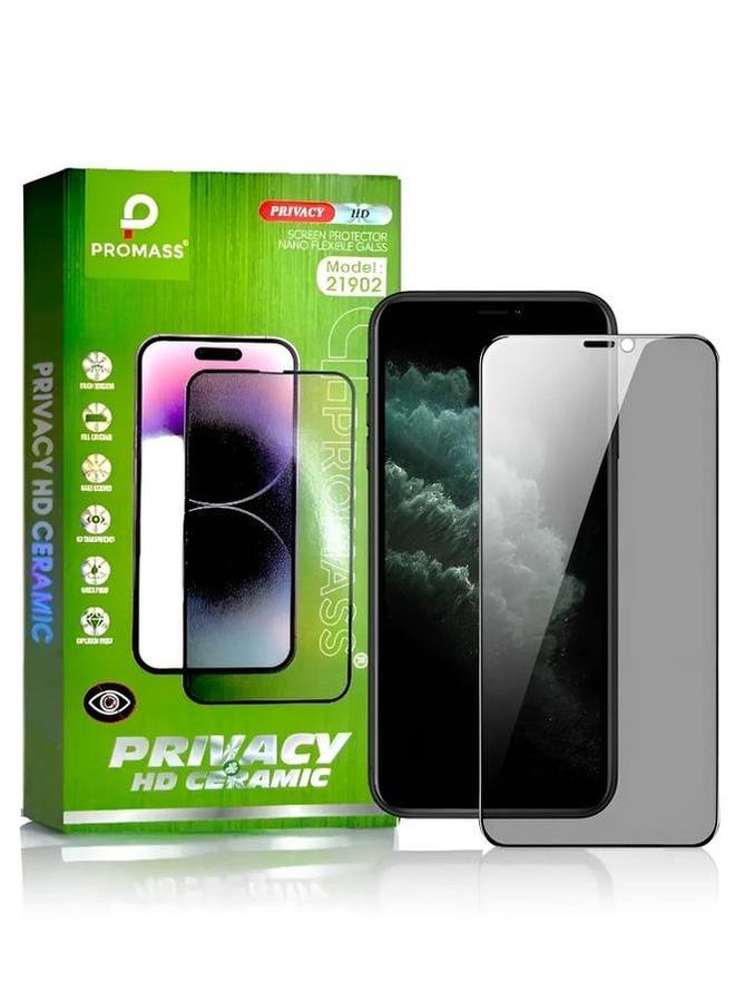 بروماس واقي شاشة سيراميك عالي الدقة مضاد للتجسس لهاتف iPhone 11 لحماية الخصوصية من Promass، أقصى حماية للشاشة من الخدوش والكسر - Image 1
