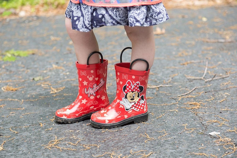 Disney Minnie Mouse and Mickey Mouse Rubber Rainboots - Waterproof - Easy-on - Toddler and Little Kids Sizes - Boys, Girls - Image 5