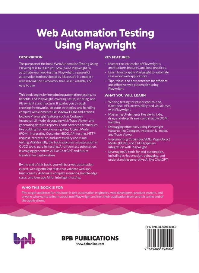 null - Web Automation Testing Using Playwright: End-to-end, API, accessibility, and visual testing using Playwright (English Edition) - Image 1