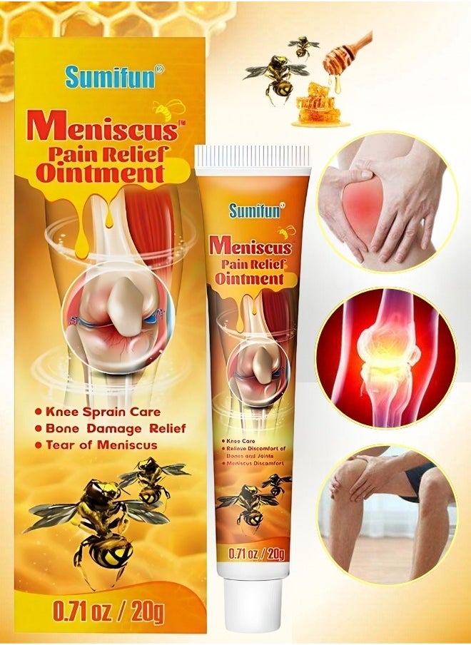 Sumifun Meniscus Pain Relief Ointment Cream Joint Arthritis Pain Relief Cream Knee Care Bee Venom Cream for Joint Care Treatment Gel Cream Bee Venom Joint & Muscle Pain Relief Cream 20g  - Image 1