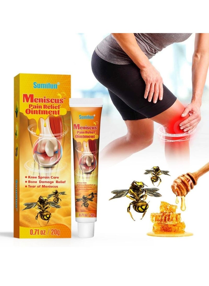 Sumifun Meniscus Pain Relief Ointment Cream Joint Arthritis Pain Relief Cream Knee Care Bee Venom Cream for Joint Care Treatment Gel Cream Bee Venom Joint & Muscle Pain Relief Cream 20g  - Image 2