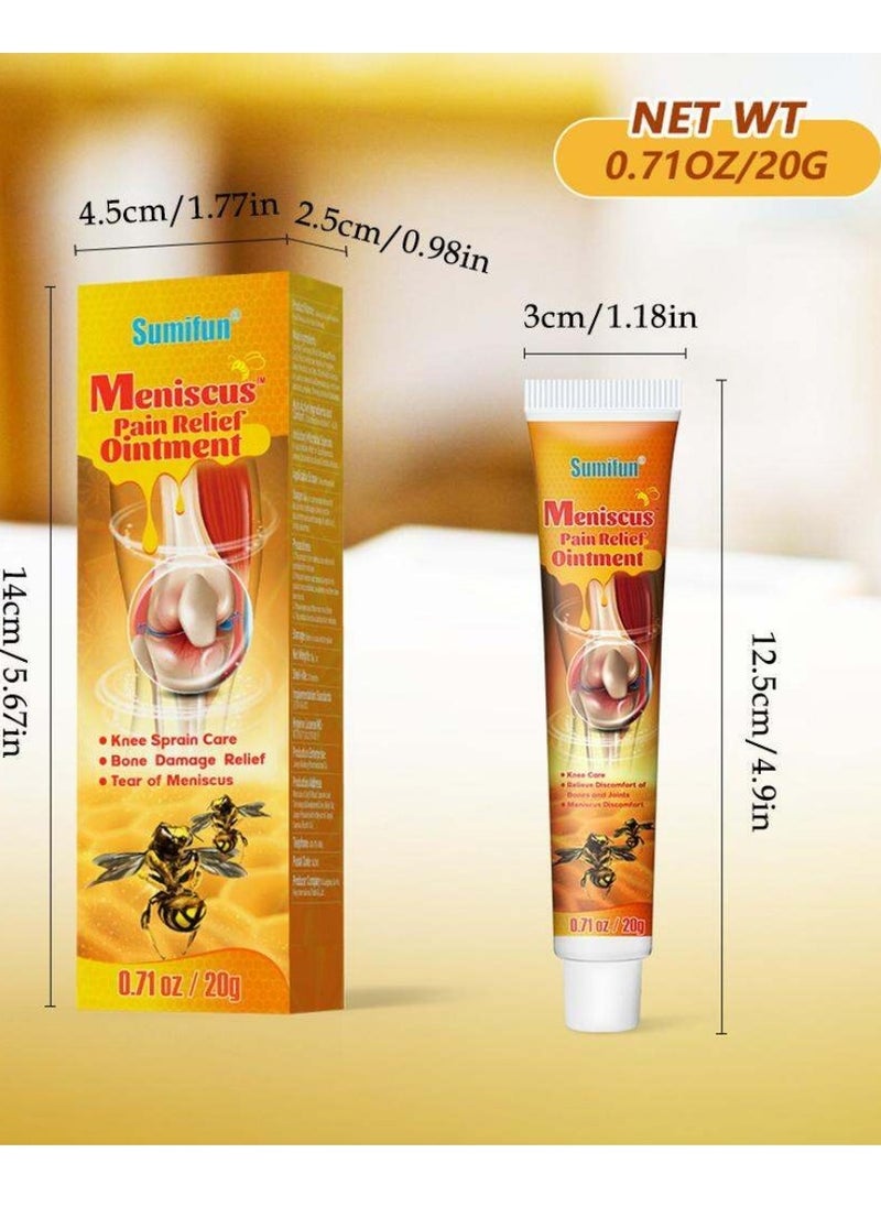 Meniscus Pain Relief Ointment Cream Joint Arthritis Pain Relief Cream Knee Care Bee Venom Cream for Joint Care Treatment Gel Cream Bee Venom Joint & Muscle Pain Relief Cream 20g
