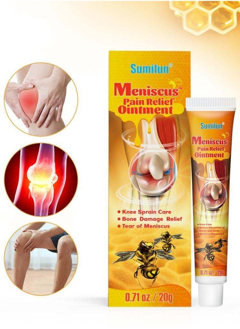 Meniscus Pain Relief Ointment Cream Joint Arthritis Pain Relief Cream Knee Care Bee Venom Cream for Joint Care Treatment Gel Cream Bee Venom Joint & Muscle Pain Relief Cream 20g