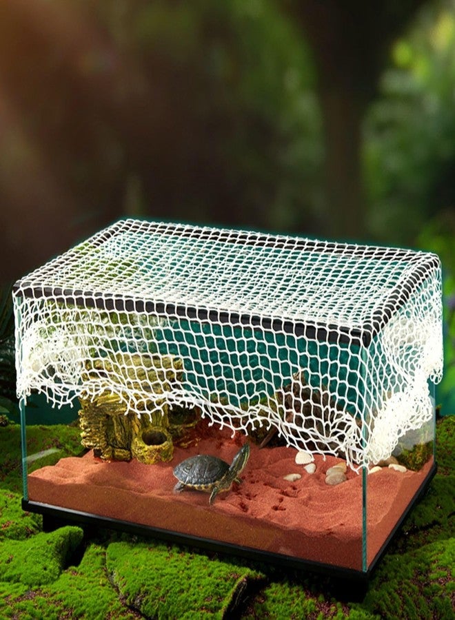 VAYINATO Aquarium Protective Mesh Net Cover - Nylon Rope Fish Tank Jump Guard Lid | Breathable Escape Prevention Net for Fish, Turtle & Reptile Tanks | DIY Stretchable Aquarium Cover (45 * 24) - Image 1