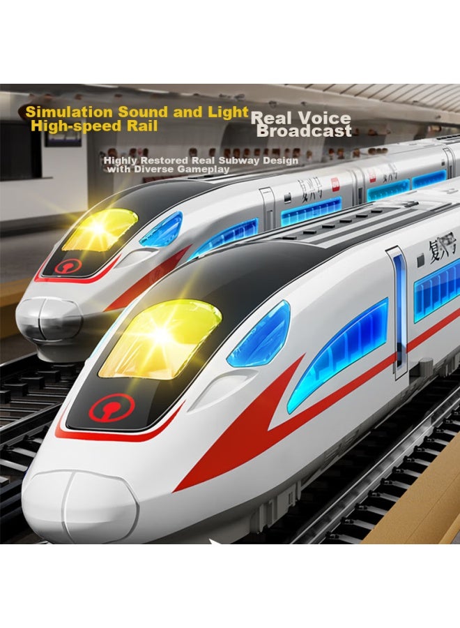 Kakabel Kakabei Children's Alloy High-speed Rail Toy Train Fuxing Model Track Car, Boys' Electric Train, New Year's Gift Box - Image 2