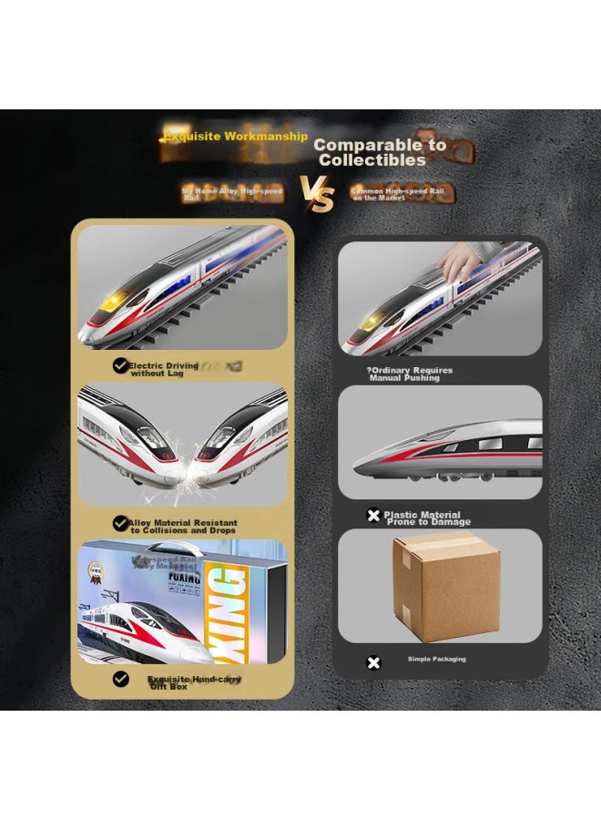 Kakabel Kakabei Children's Alloy High-speed Rail Toy Train Fuxing Model Track Car, Boys' Electric Train, New Year's Gift Box - Image 4
