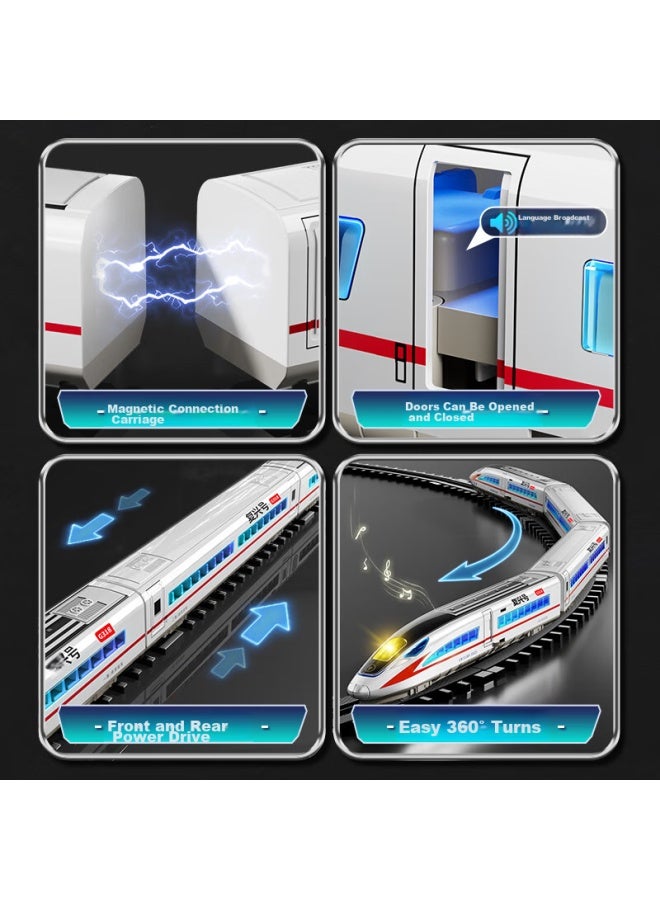 Kakabel Kakabei Children's Alloy High-speed Rail Toy Train Fuxing Model Track Car, Boys' Electric Train, New Year's Gift Box - Image 3