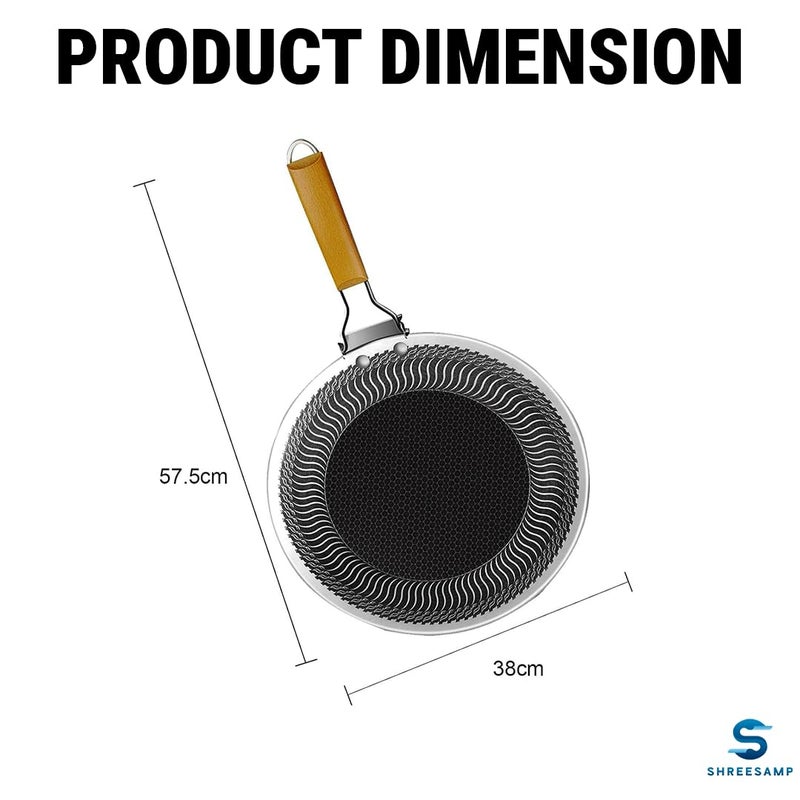 SHREESAMP SHREESAMP Koren Cookware Versatile Single-Handle Korean BBQ Cooking Pot and Grill Pan for Barbecue Meat Cooking, Ideal for Camping, Outdoor Gatherings, and Home Use  - Image 2
