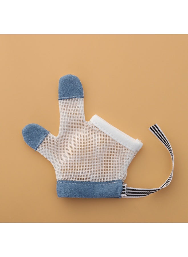 قفازات علاجية مضادة لمص إبهام الطفل، ومضادة لأكل الأصابع، ومضادة لخدش الوجه، ومص الأصابع للأطفال الرضع - أزرق - Image 2