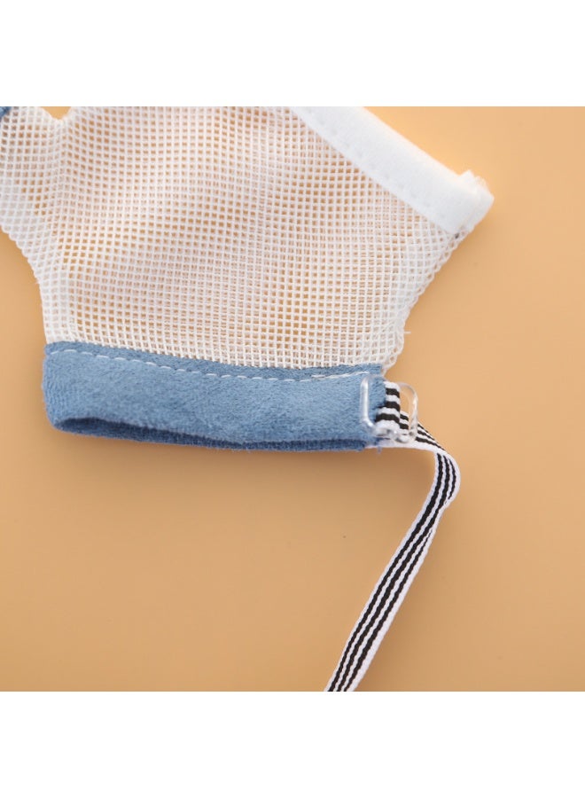 قفازات علاجية مضادة لمص إبهام الطفل، ومضادة لأكل الأصابع، ومضادة لخدش الوجه، ومص الأصابع للأطفال الرضع - أزرق - Image 3