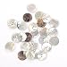 Winfox 50PCS White Mother of Pearl Buttons SetNatural Shell Sewing Buttons for DIY Crafts Shirts Suits Blazers Clothes 115mm 2 Holes - Image 2