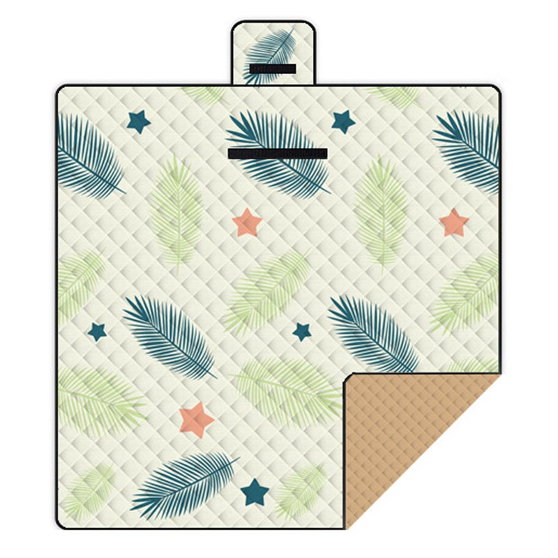 Picnic Blanket: 78.7" X 78.7" 3-Layer Thickened Waterproof Fabric - Foldable Lightweight Machine Washable Beach Blanket for Outdoor Camping Picnic Travel Beach Activities - Image 1