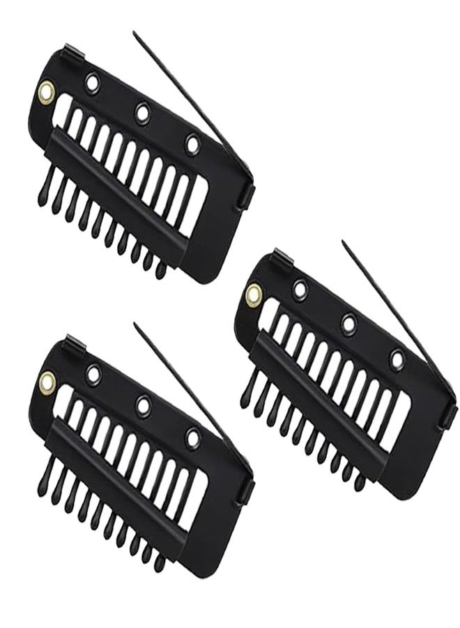 Cart Log CartLog Dupatta Clips for Brides | Bridal Saree Pallu Chunni Setting Holding Safety Pin for Head |Bridal Dupatta Holder Clips for Secure Saree & Lehenga Draping (black color) Pack of 3 - Image 1