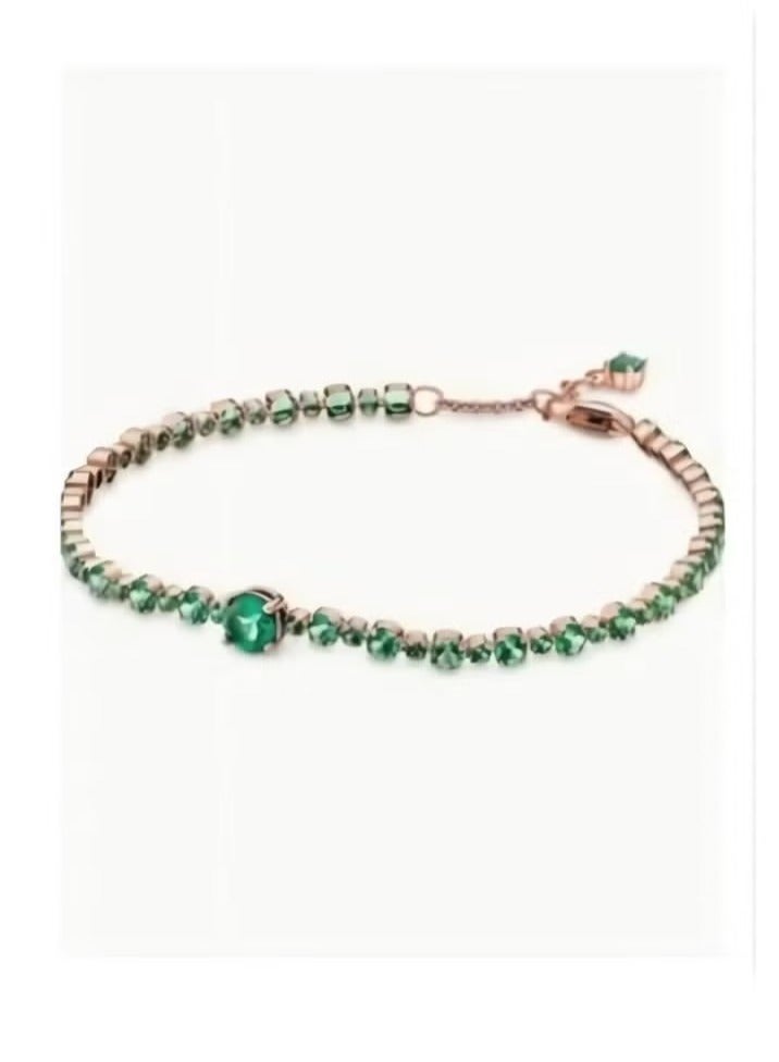 إيفرين سوار تنس مرصع بالأحجار الكريمة اللامعة للنساء، محيط 18 سم