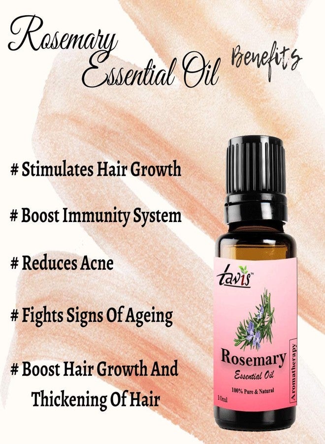 Tavis Rosemary Essential Oil for Hair Growth, Hair Fall Control, Skin Care | 10ml - Image 4