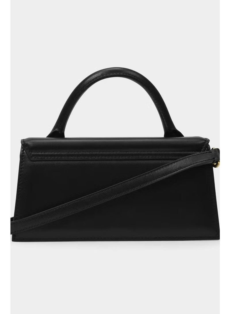 JACQUEMUS Le Chiquito Long Handbag Tote Bag Leather Flap Long With Crossbody Strap. - Image 2
