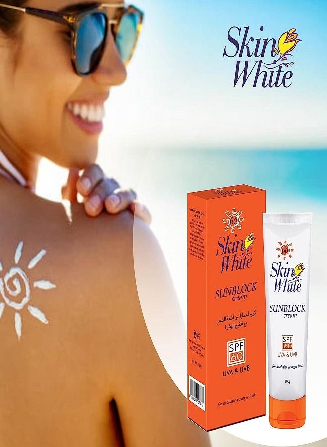 SkinWhite كريم الوقاية من أشعة الشمس سكين وايت SPF 60 100 جرام - Image 5