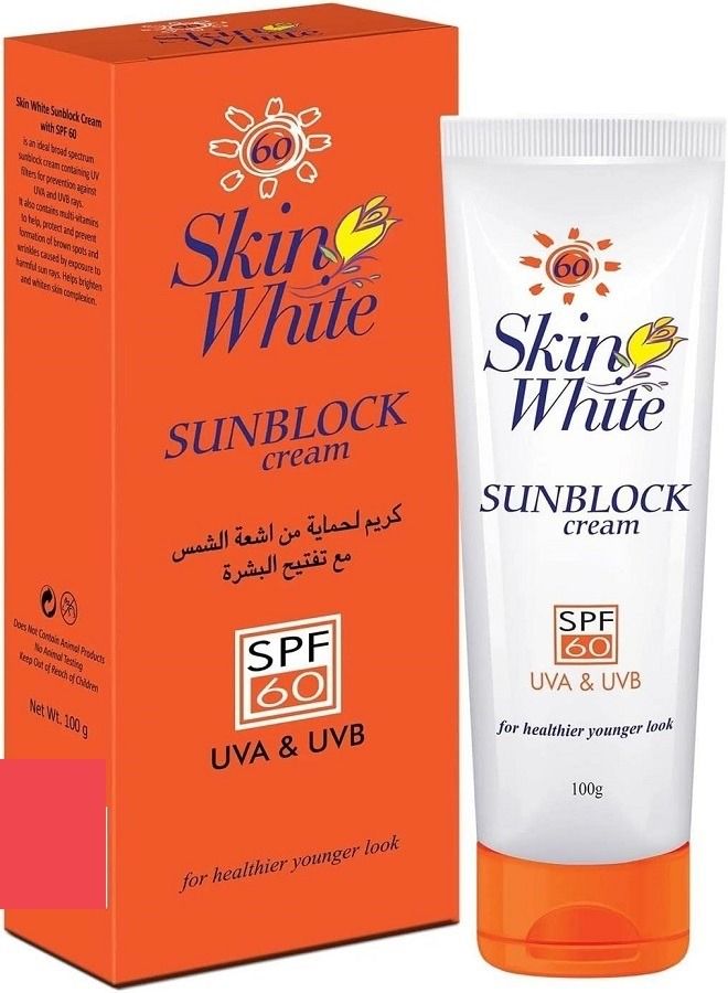 SkinWhite كريم الوقاية من أشعة الشمس سكين وايت SPF 60 100 جرام - Image 1