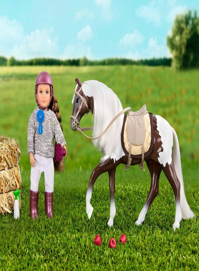 Lori - White & Brown 6-Inch Pinto Toy Horse for Mini Doll - Animal & Accessories - Play Set for Kids - 3+ Years - Image 3