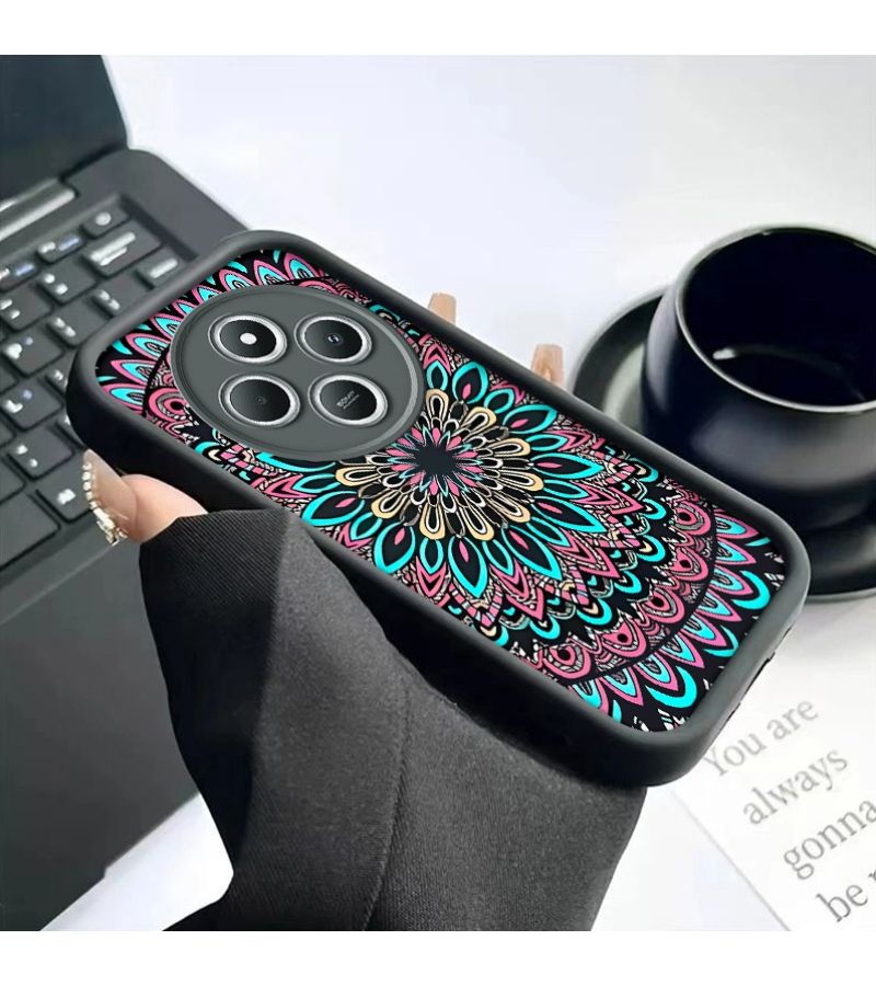 Phone Case Red Mandala Soft TPU Protective Cover Shockproof For POCO C75 4G - Image 3