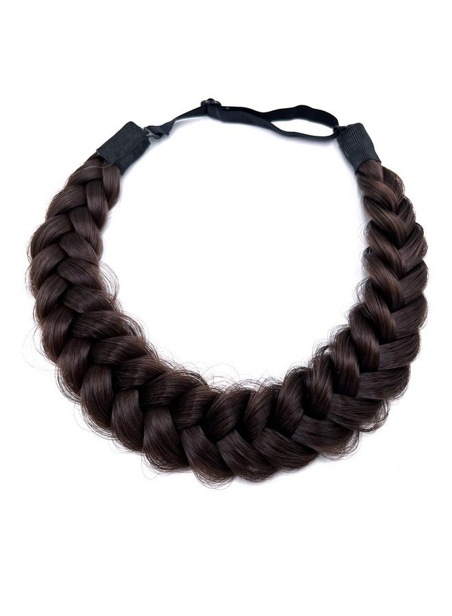 TOECWEGR Oecwegr Synthetic Hair Braided Headband Classic Wide Strands Wedding Disorderly Fluffy Braids Wig Band Women Beauty Accessory - Image 2
