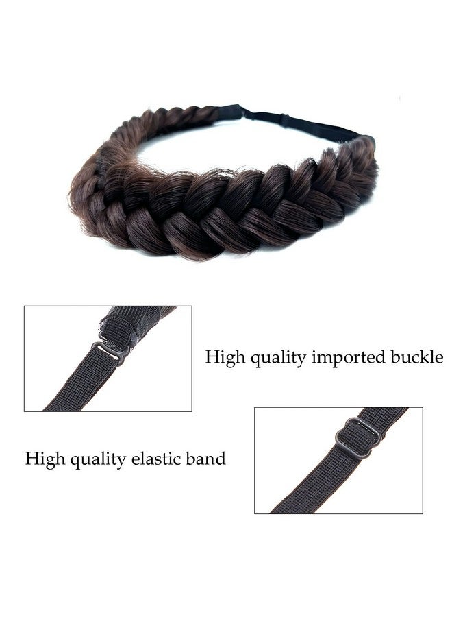 TOECWEGR Oecwegr Synthetic Hair Braided Headband Classic Wide Strands Wedding Disorderly Fluffy Braids Wig Band Women Beauty Accessory - Image 4